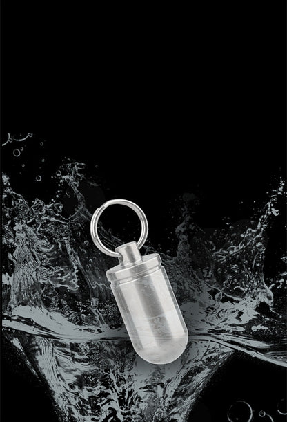 Titanium Alloy Waterproof Bin Portable Pill Key Chain