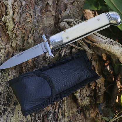 Portable Beef Bone Handle Folding Tactical Knife Mini Knives