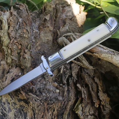 Portable Beef Bone Handle Folding Tactical Knife Mini Knives