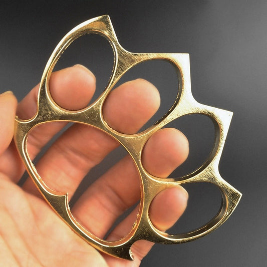 Lotus-Solid Brass Knuckle Duster for Window Breaker Self Defense EDC