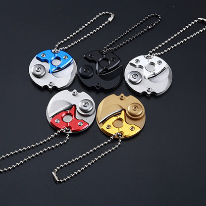 Defense Mini Coin Knife Pendant Chain EDC