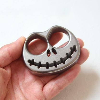 Pumpkin- Solid TC4 Titanium Knuckle Duster Safety-defend Pendant