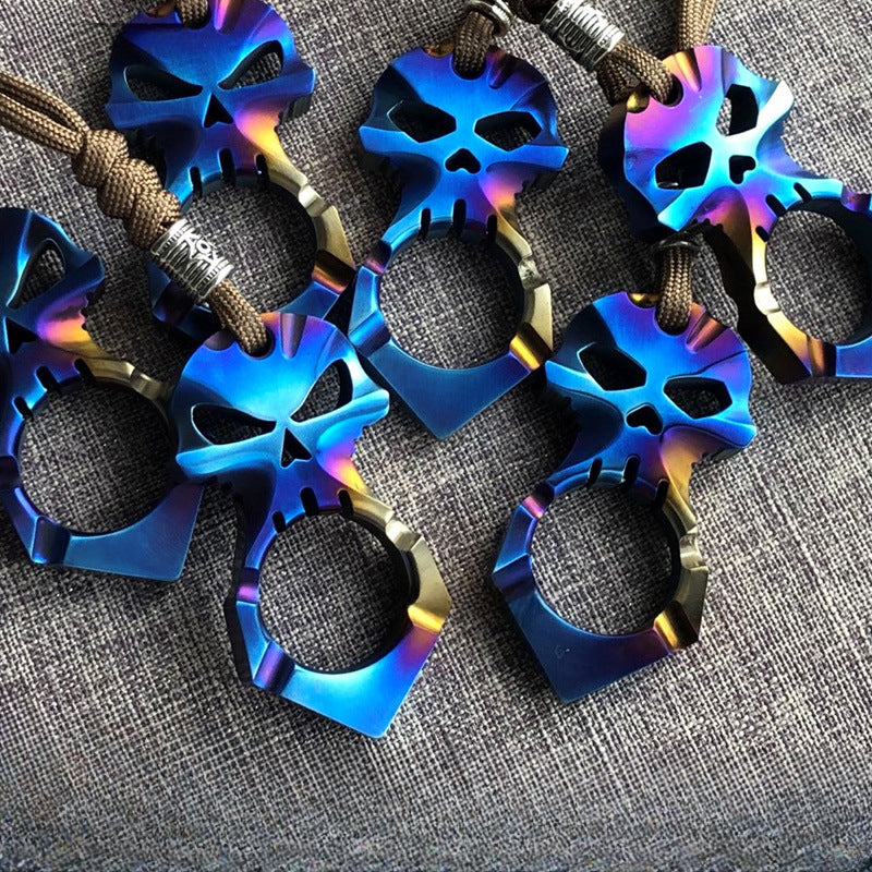 Mini Titanium Knuckle Duster Self Defense Combat EDC