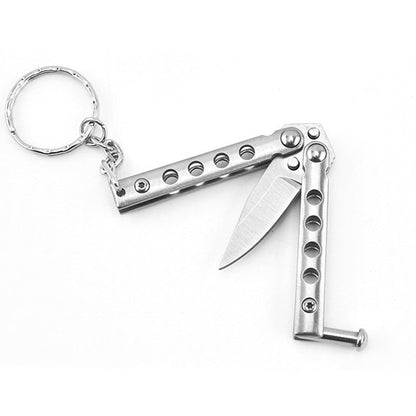 Exquisite Uncut Mini Folding Training Knife Keychain Knives