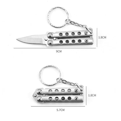 Exquisite Uncut Mini Folding Training Knife Keychain Knives