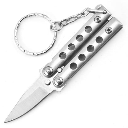 Exquisite Uncut Mini Folding Training Knife Keychain Knives