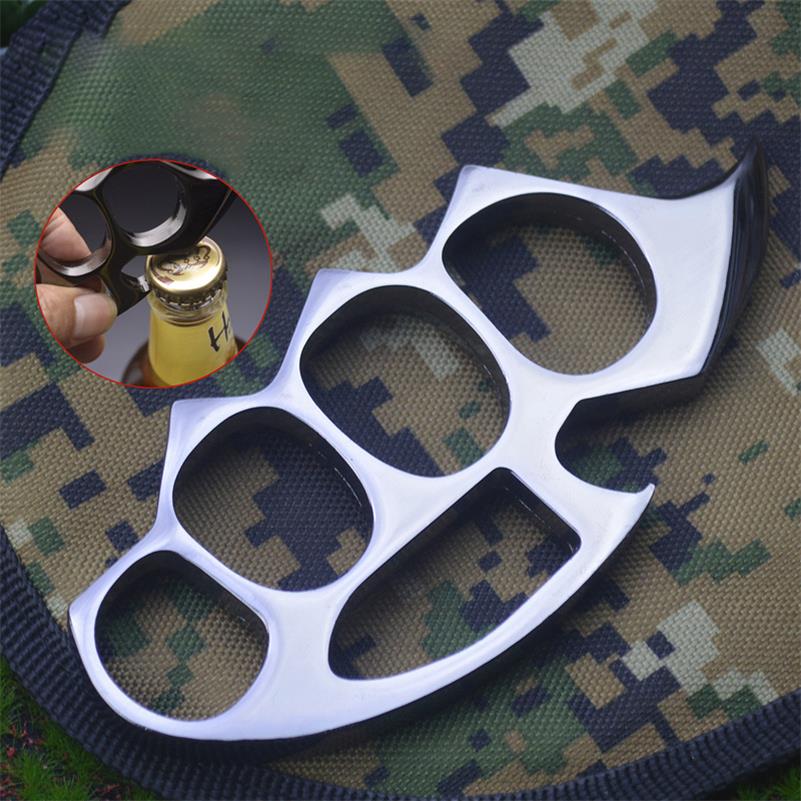 With Crowbar Head Brass Knuckle Duster Open Bottle EDC