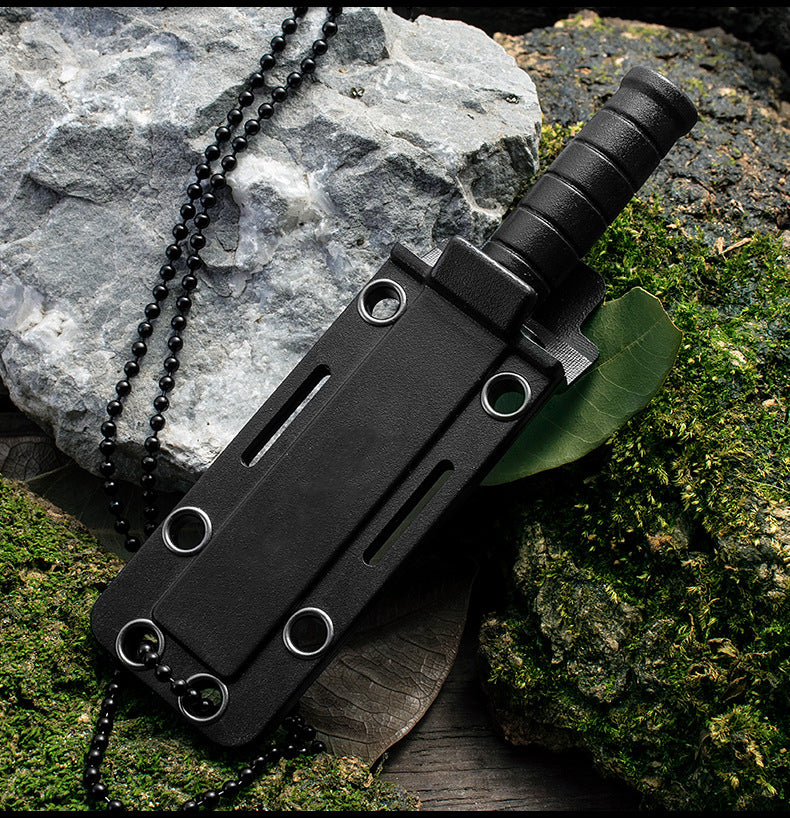 Necklace Pendant Dentate Small Straight Knife Defense EDC