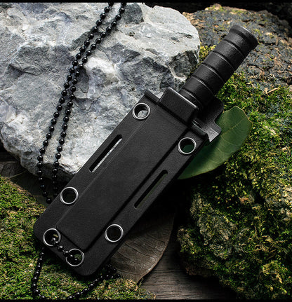 Necklace Pendant Dentate Small Straight Knife Defense EDC