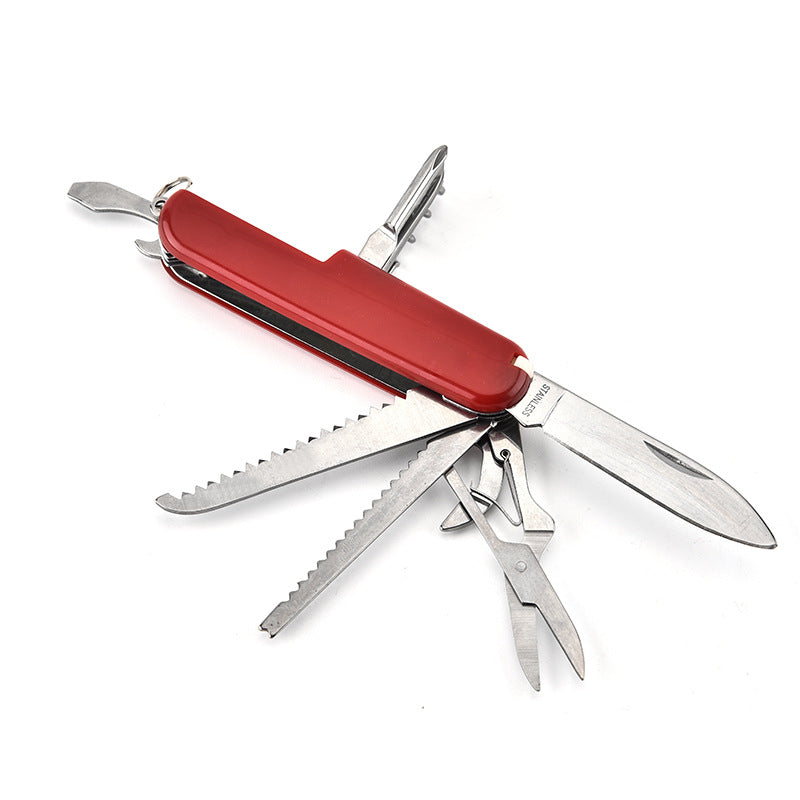 Multifunctional EDC Tool Folding Knife Bottle Opener Scissors Saw