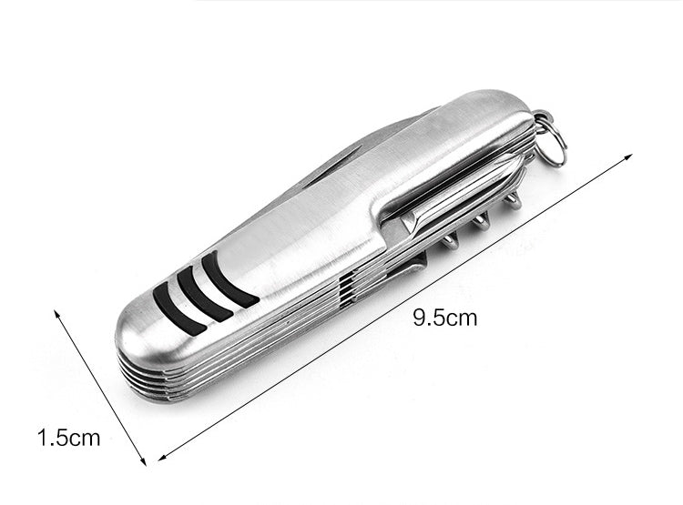 Multifunctional EDC Tool Folding Knife Bottle Opener Scissors Saw