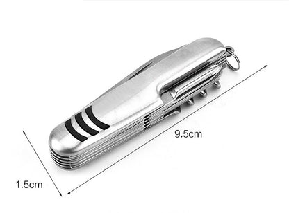 Multifunctional EDC Tool Folding Knife Bottle Opener Scissors Saw