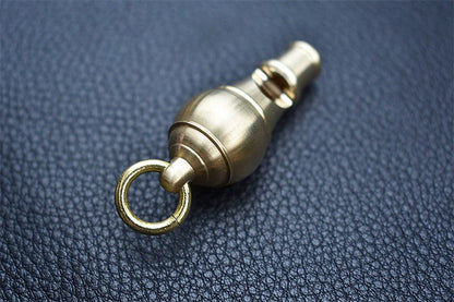 Brass High-Pitch Survival Whistle EDC