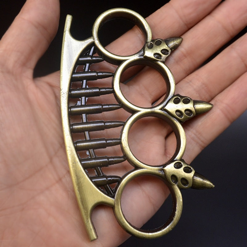 Dark Guard-brass Knuckle Duster Self Defense Finger Spiked