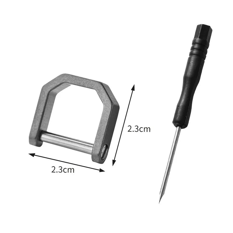 KOU001 Mini Titanium Carabiner Keychain – D-Ring Quick-Release Multi-Tool Key Ring