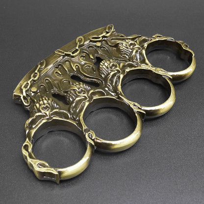 Hell-brass Knuckle Duster Self Defense Outdoor Safety Protective