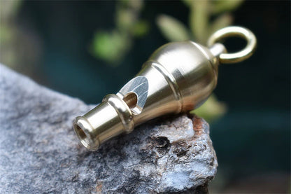 Brass High-Pitch Survival Whistle EDC
