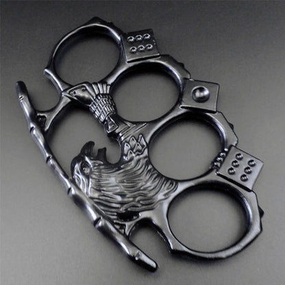 Stock God-brass Knuckle Duster Self-protection Finger Spiked EDC