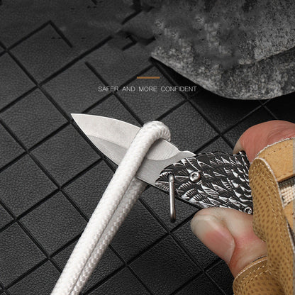 Portable Falcon Folding Knife Keychain Knives Pendant EDC Tools