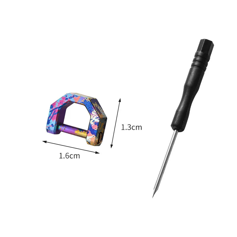 KOU001 Mini Titanium Carabiner Keychain – D-Ring Quick-Release Multi-Tool Key Ring