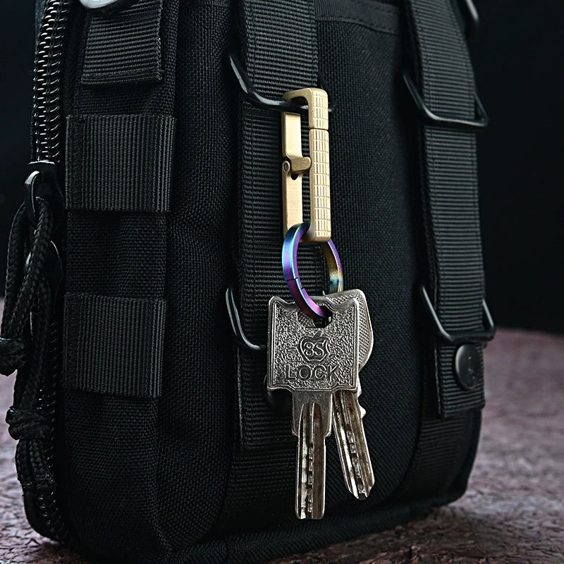 High Quality Brass Key Clip Quick Latch Keychain