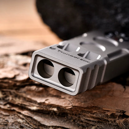 Titanium Compass Double Barrel Popping Whistle Outdoor Rescue EDC