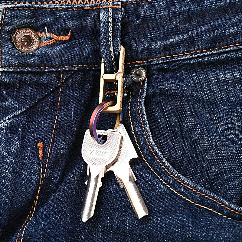 High Quality Brass Key Clip Quick Latch Keychain