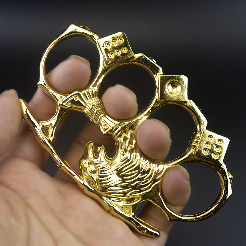 Stock God-brass Knuckle Duster Self-protection Finger Spiked EDC