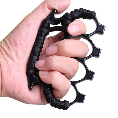 T-With Rope Brass Knuckle Duster Training Self-defense EDC