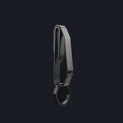 High Fashion Black Steel BeltClip Keychain for Men