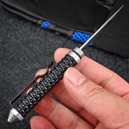 Mini Damascus Pen Knife Broken Window Defense Pocket Knives