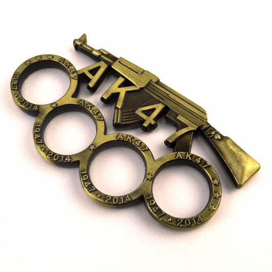 AK47-brass Knuckle Duster Four Finger Tiger with Thorns EDC