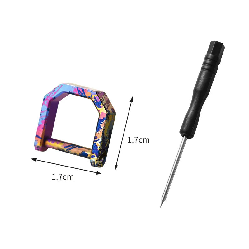 KOU001 Mini Titanium Carabiner Keychain – D-Ring Quick-Release Multi-Tool Key Ring