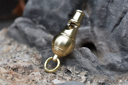 Brass High-Pitch Survival Whistle EDC