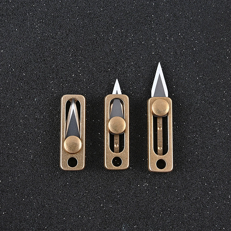 Titan Brass Slide Mini Utility Knife EDC
