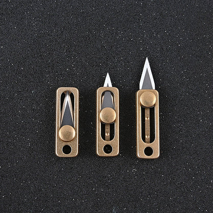 Titan Brass Slide Mini Utility Knife EDC