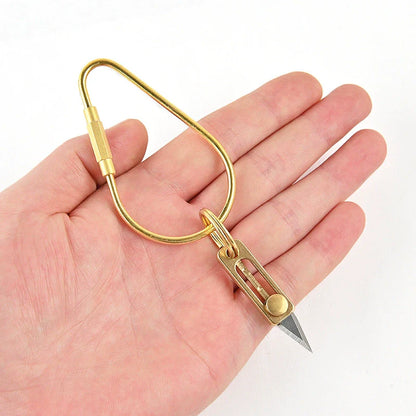 Titan Brass Slide Mini Utility Knife EDC