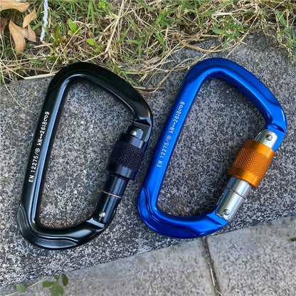 Aluminum Ascent Climbing D-Lock Carabiner Outdoor Safety Clasp