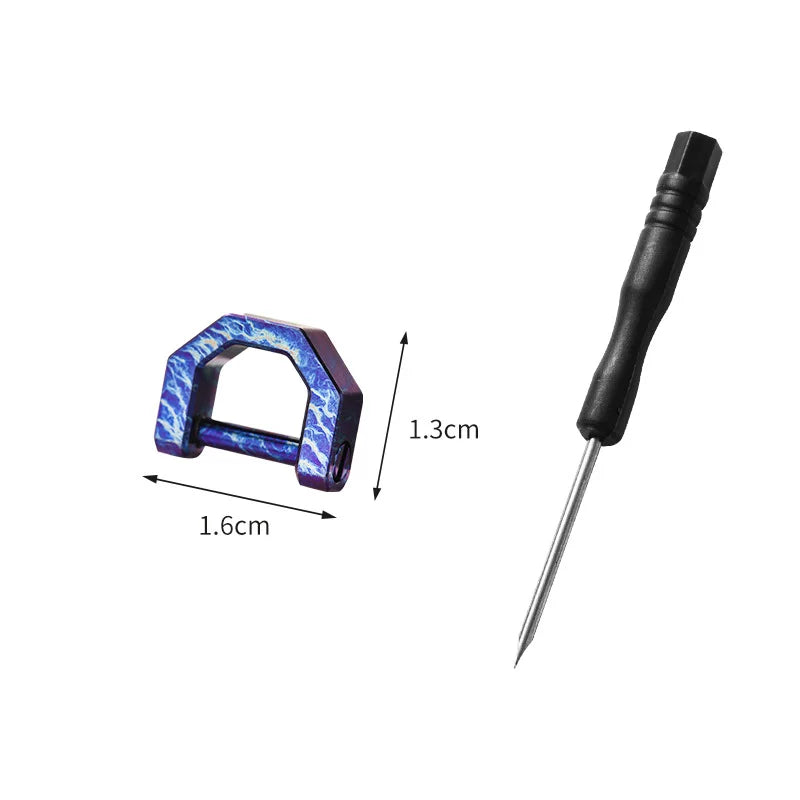 KOU001 Mini Titanium Carabiner Keychain – D-Ring Quick-Release Multi-Tool Key Ring