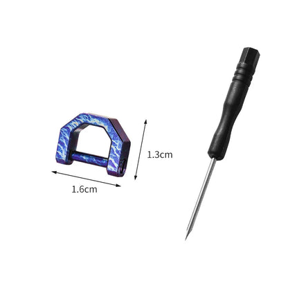 KOU001 Mini Titanium Carabiner Keychain – D-Ring Quick-Release Multi-Tool Key Ring