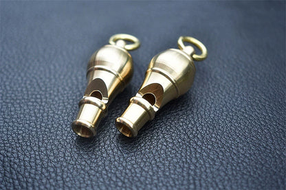 Brass High-Pitch Survival Whistle EDC