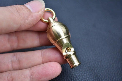 Brass High-Pitch Survival Whistle EDC
