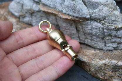 Brass High-Pitch Survival Whistle EDC
