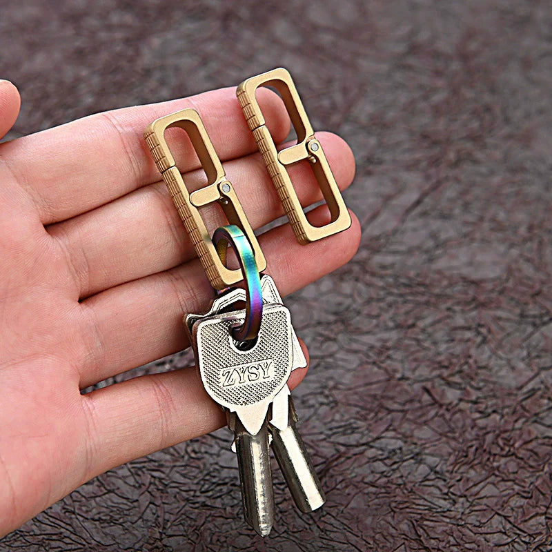 High Quality Brass Key Clip Quick Latch Keychain