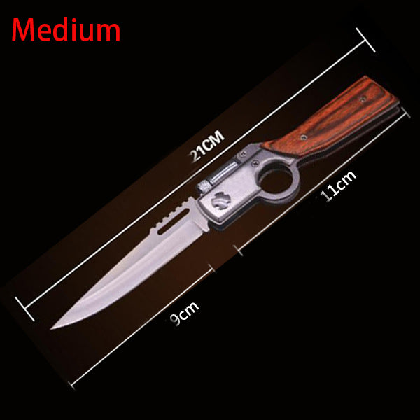 AK47 Style Wood Textured Folding Knife Pocket Knives