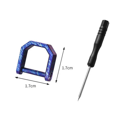 KOU001 Mini Titanium Carabiner Keychain – D-Ring Quick-Release Multi-Tool Key Ring