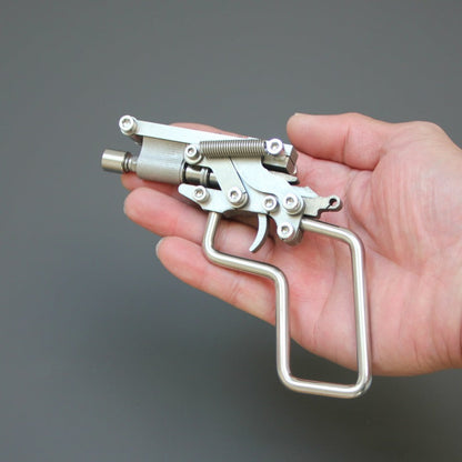 Outdoor Toy Stainless Steel Handmade Chain Gun Metal Toy Smashing Gun