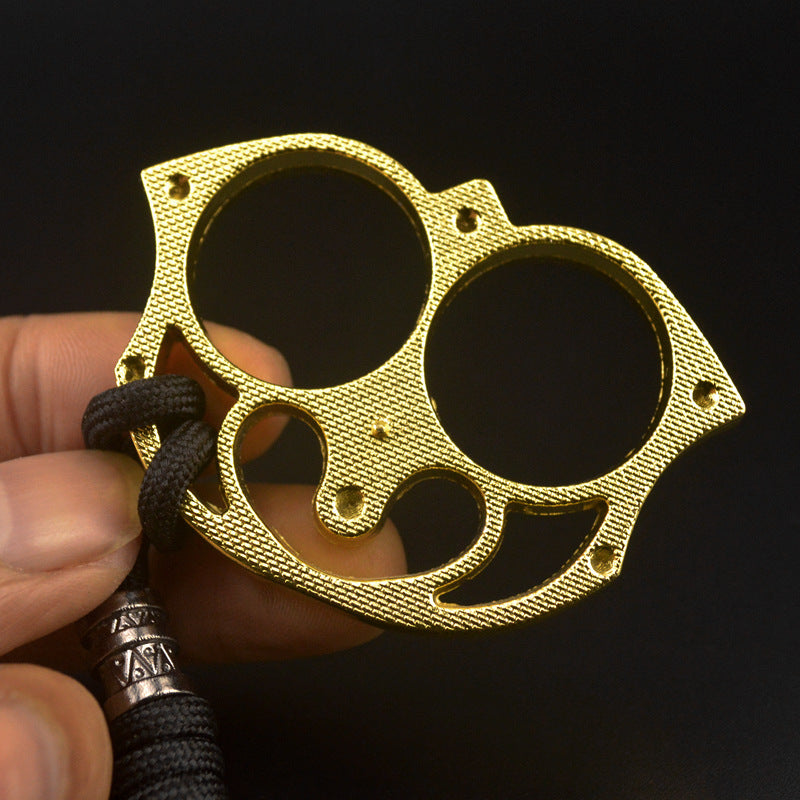 Sloth-brass Knuckle Duster Two Finger Knuckles Keychain