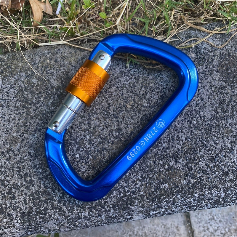 Aluminum Ascent Climbing D-Lock Carabiner Outdoor Safety Clasp