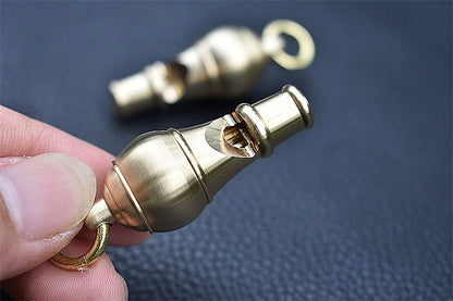 Brass High-Pitch Survival Whistle EDC